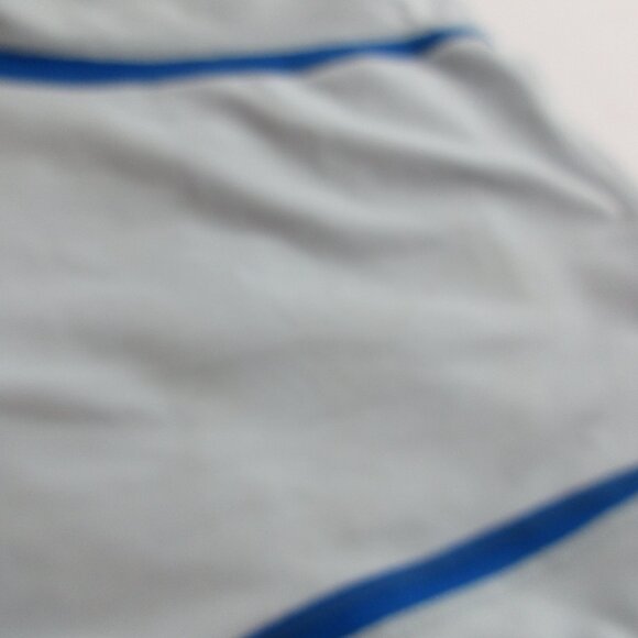 A+ Nike Fit Dry Activewear Top Women Medium Gray Blue Mesh Swoosh Logo Racerback - Picture 10 of 15